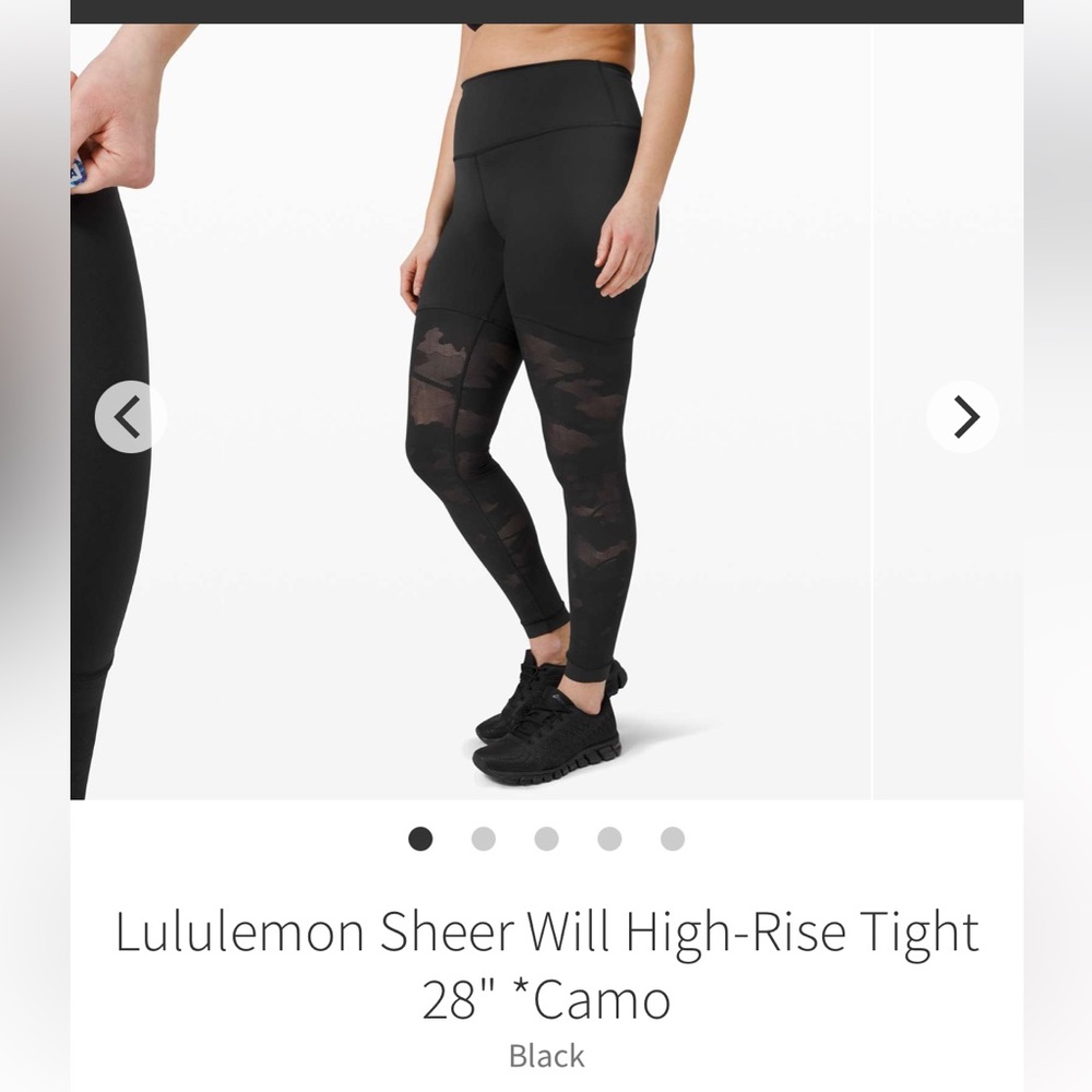 Lululemon size 4 Sheer Will leggings